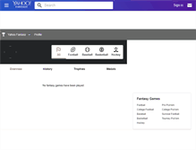 Tablet Screenshot of profiles.sports.yahoo.com